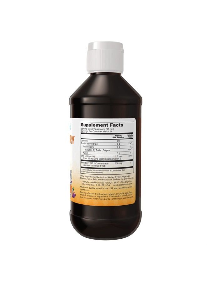 now Supplements, Liquid Elderberry for Kids with Zinc and Astragalus, Immune Support*, 8-Ounce, packaging may vary - Image 2