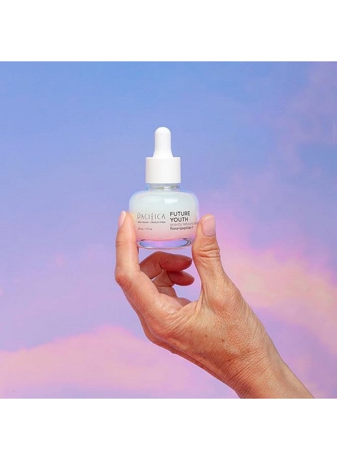 باسيفيكا مصل الوجه - مصل Future Youth Gravity Rebound، للعناية بالبشرة، مصل جل، مصل ببتيدي للوجه، لمكافحة الشيخوخة والتجاعيد والخطوط الدقيقة، نباتي وخالٍ من القسوة، تم اختباره من قبل أطباء الجلدية - Image 1