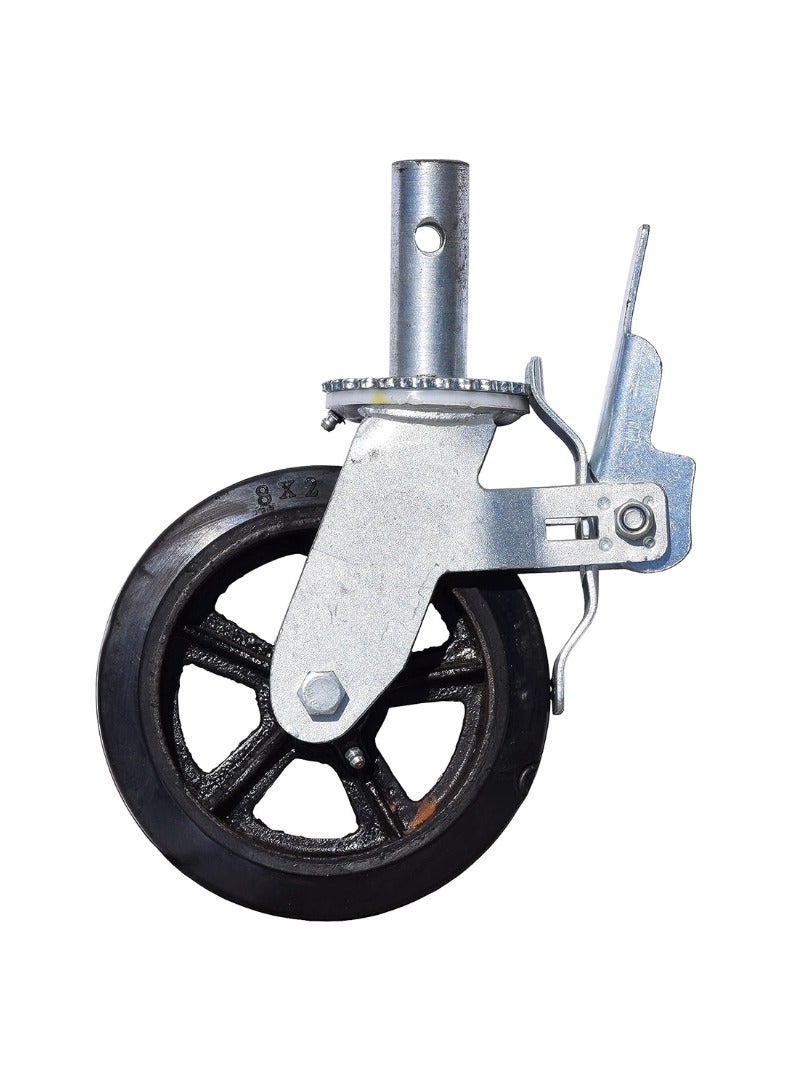 KNP KNP 6-Inch Scaffolding Caster Wheel is designed for heavy-duty applications, providing smooth mobility and stability for scaffolding structures.  - Image 2