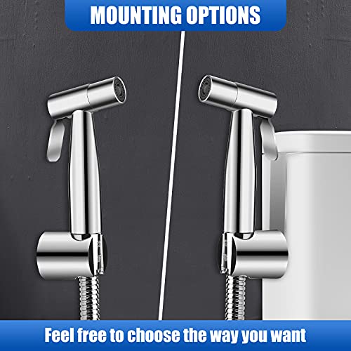 ORANGEHOME Bidet Toilet Sprayer Kit, Handheld Stainless Steel Baby Diaper Cloth Washer and Full Pressure Leakproof Pet Shower Sprayer - Image 5