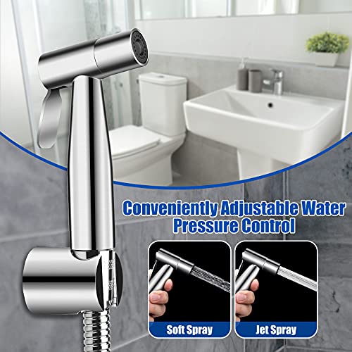 ORANGEHOME Bidet Toilet Sprayer Kit, Handheld Stainless Steel Baby Diaper Cloth Washer and Full Pressure Leakproof Pet Shower Sprayer - Image 4