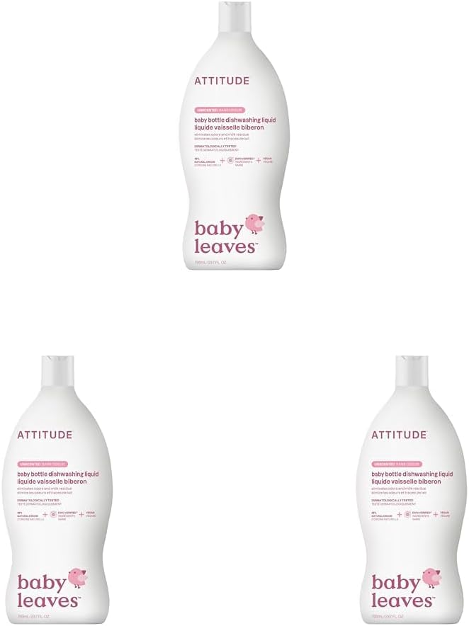 Baby Bottle & Dishwashing Liquid - Natural - Fragrance Free - 700Ml (Pack of 3)