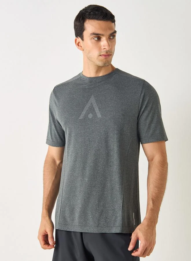 ADOT by Splash Printed Crew Neck T-shirt with Short Sleeves