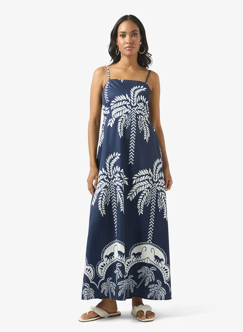 سولايرا Monochrome Print Dress
