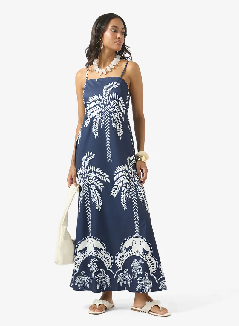 Soleira  Monochrome Print Dress for Women | Best Price UAE