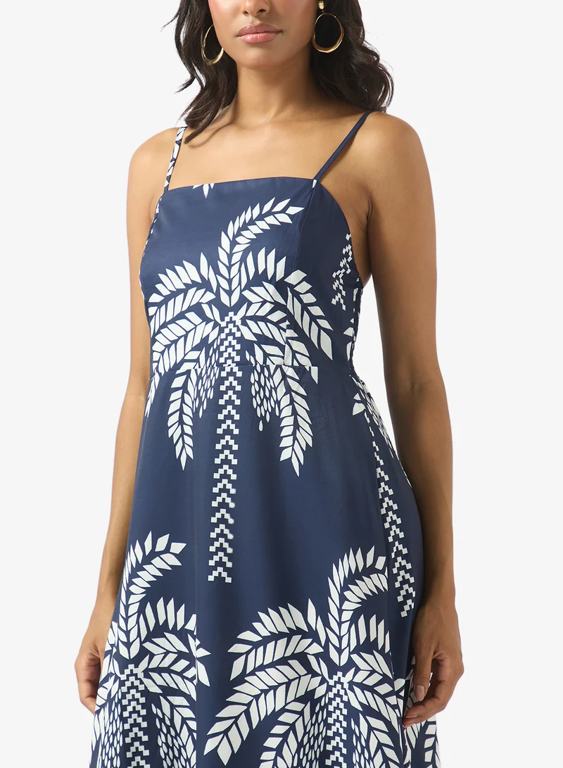 Soleira  Monochrome Print Dress for Women | Best Price UAE