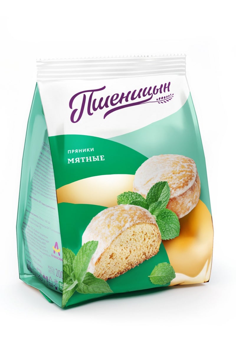 Pshenitsyn Gingerbread Cookies Mint (Ageevskiy),200 gm - Image 1