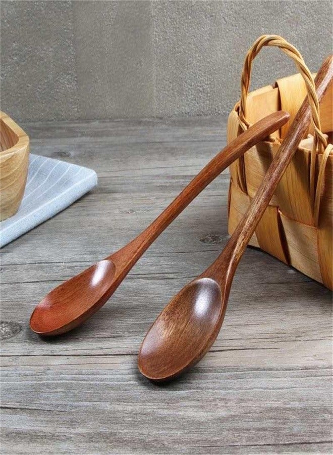 الملاعق الخشبية، 3 قطع ملاعق حساء الخشب للأكل الخلط التحريك، الملعقة الطويلة مع مطبخ ياباني النمط Utensil - Image 5