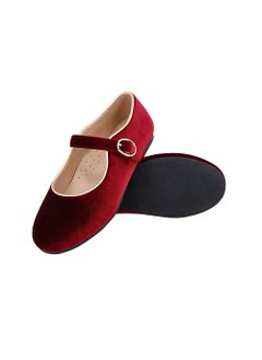 Rawda Red Valvet Shoes For Girls  - Image 1