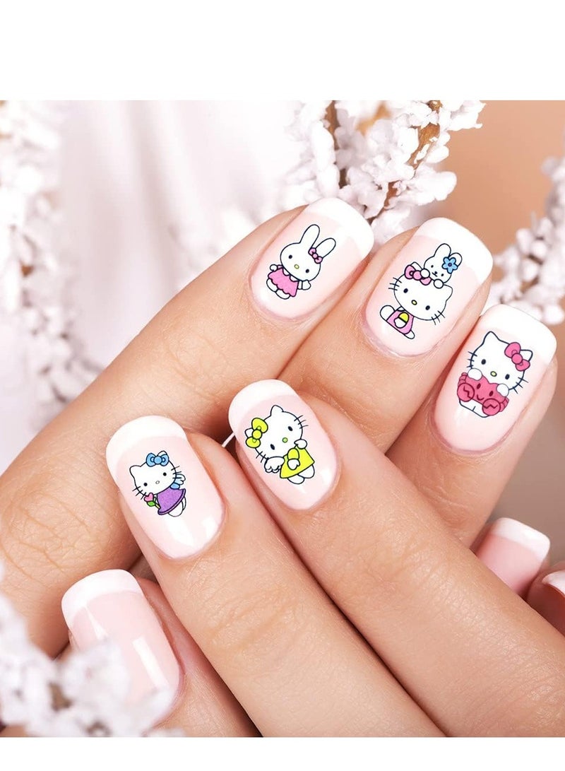 30 Sheets Cute Cat Nail Stickers, Self-Adhesive Nail Decals for Women Girls Kids Nail Art Stickers (Random Pattern) - Image 3