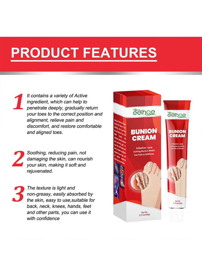 EELHOE Bunion Cream for Hallux Valgus, Swelling, Joint Pain - 20g - Image 3