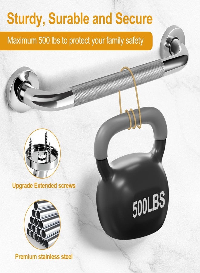 Fertoriy 3 Packs Shower Grab Bars for Bathroom, 2 x 16 Inch & 1 x 12 Inch Safety Handicap Grab Bars for Wall, Anti-Slip Shower Handles for Elderly, Seniors, Disabled, Shower Handrails for Bathtub Toilet - Image 4