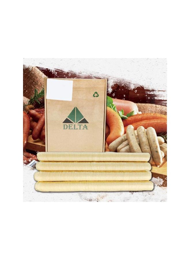 silvercnc - 3pcs 14mx20mm Sausage Casing,Edible Collagen Casings Dry Pig Sausage Casing Tube,Sausage Hot Dog Collagen Wrapping - Image 1