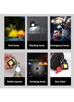 SEAHAVEN SEAHAVEN Small Flashlight Multifunction Keychain Led Light with Bottle Opener Magnetic Base and Folding Bracket Mini Cob 500 lumens Rechargeable Multifunctional Emergency Light Keychain  - Image 4