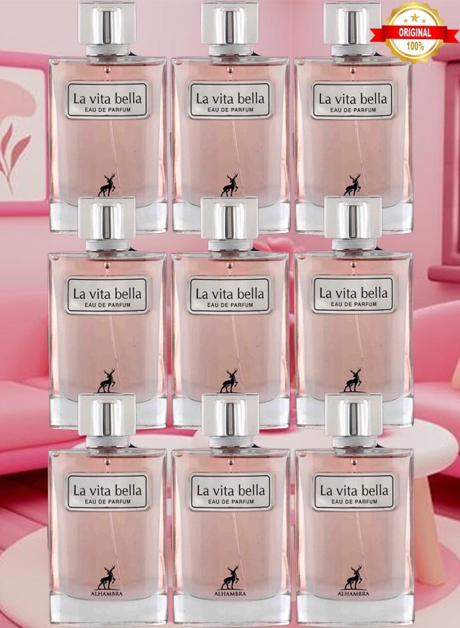 MAISON ALHAMBRA 9 Pieces La vita Bella Perfume 100ml EDP - Image 1