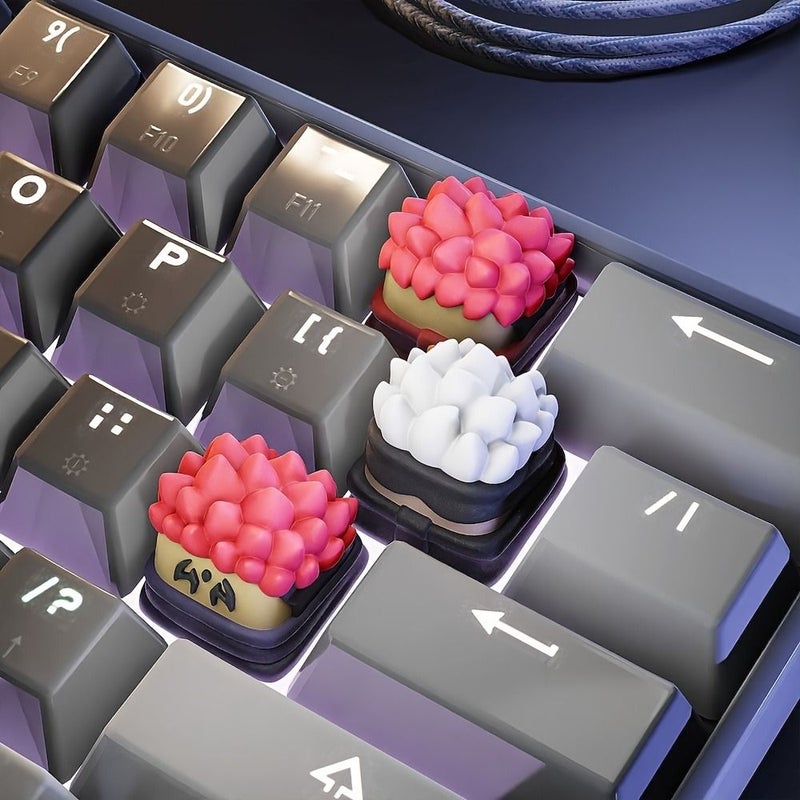 مفتاح Caps Lock على شكل أنمي، متوافق مع لوحة المفاتيح Qwerty باللون C، شخصية تشيبي لطيفة، متين بارتفاع SA، هدية للكتابة على الكمبيوتر - Image 4