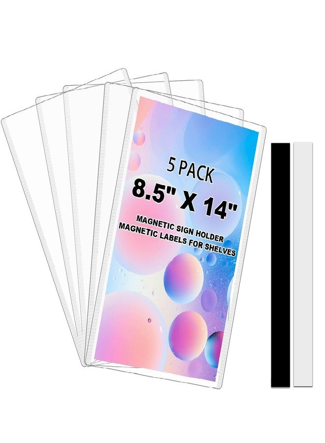 CHUNNIAO Legal Size Plastic Paper Sleeves 8.5x14 Document Sheet Protectors for Warehouse,Semi Rigid Label Holders,Adhesive Magnetic Tape Including - Image 1