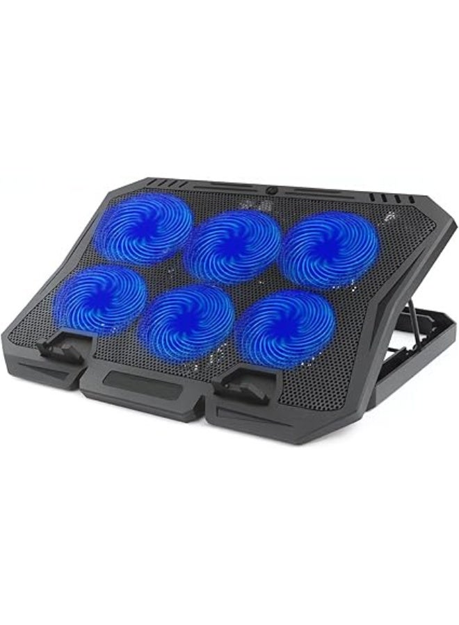 كراش قاعدة تبريد لابتوب C6000 مع مروحة قوية وإضاءة كراش - Image 1