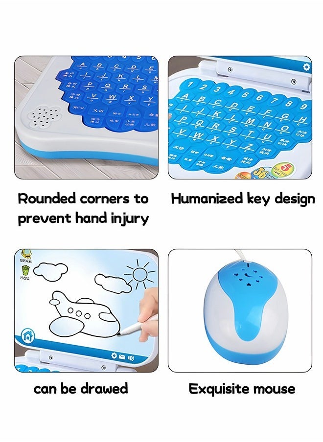 GROIC Learning Computers with Drawing Board for Kids,Educational and Bilingual Laptop Chinese and English,Kids Toy Laptop Tablet Learning Educational Game for Kids  - Image 4