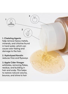 Ouai OUAI Detox Shampoo - Clarifying Shampoo for Build Up, Dirt, Oil, Product and Hard Water - Apple Cider Vinegar & Keratin for Clean, Refreshed Hair - Sulfate-Free Hair Care (10 oz)  - Image 3
