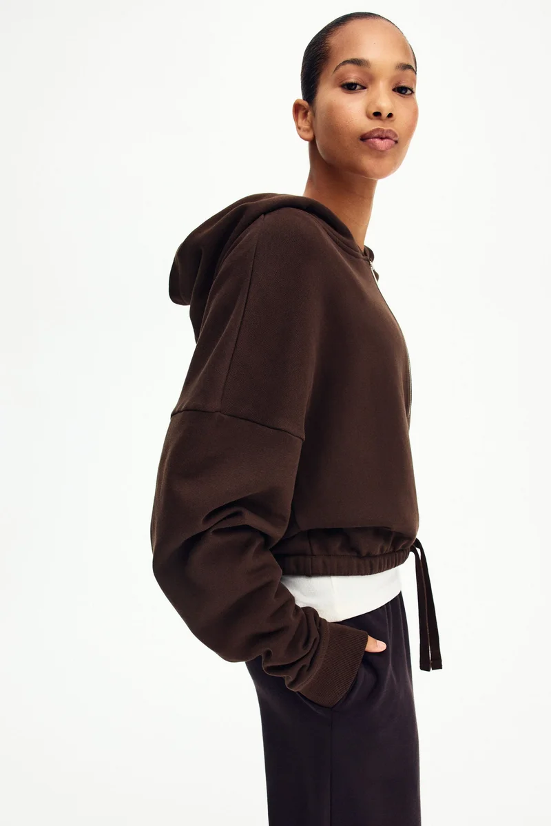 H&M Drawstring zip-through hoodie