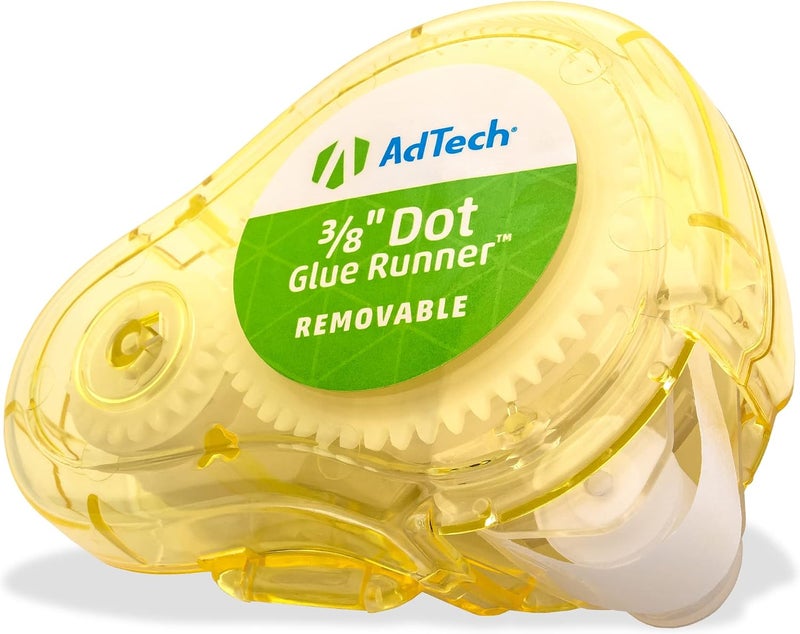 Adtech Removable Adhesive Dots Glue Runner, Clear .375" - 3 Pack - Image 5
