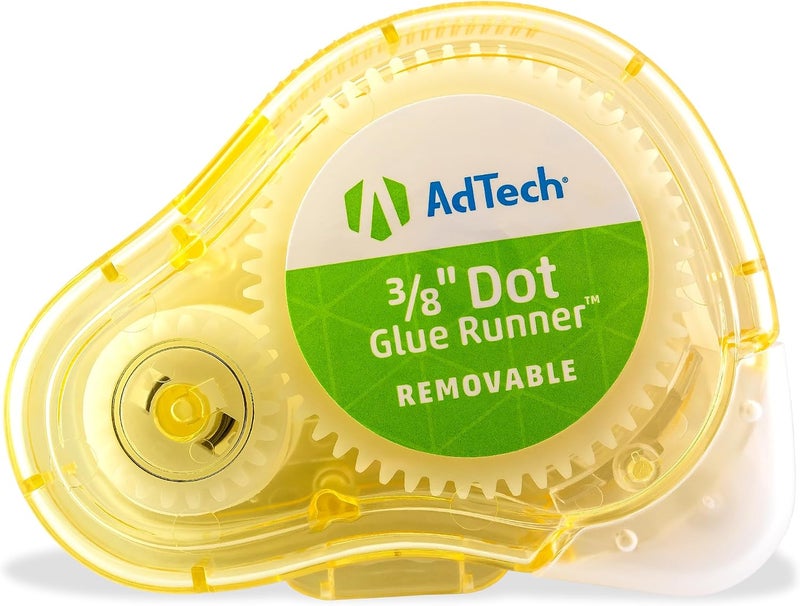 Adtech Removable Adhesive Dots Glue Runner, Clear .375" - 3 Pack - Image 2