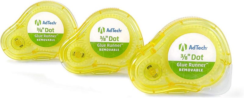 Adtech Removable Adhesive Dots Glue Runner, Clear .375" - 3 Pack - Image 4