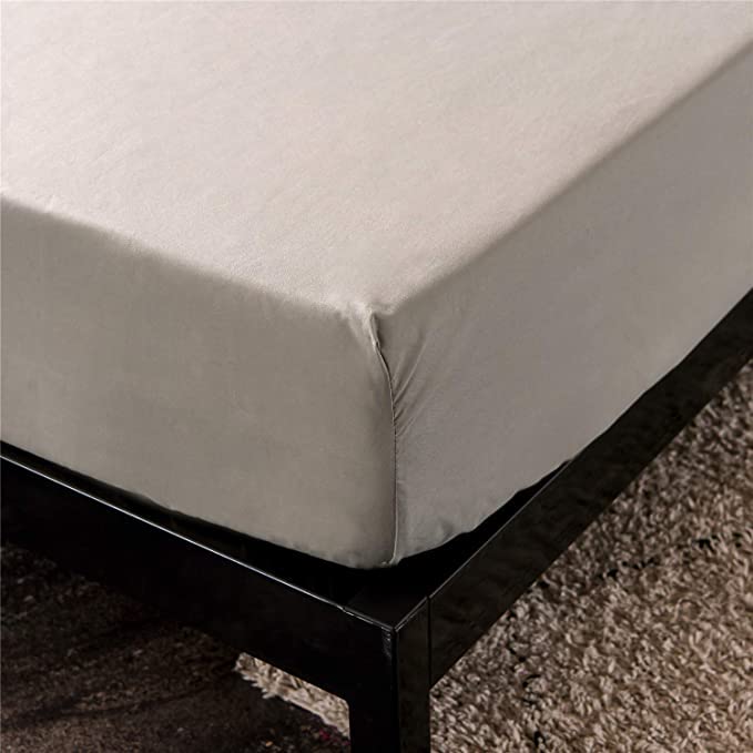 Water Proof Terry Cotton Fitted with All Round Elastic Attachment Mattress Protector King Size Kids Urine Protection (Deep Pocket 8'' Inch) (King_72x70, Beige)  - Image 1