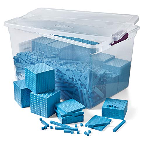 hand2mind hand2mind 1610 Blocks Blue Plastic Base Ten Blocks Place Value Manipulatives Base 10 Blocks Counting Manipulatives Math Manipulatives First Grade Math Blocks Place Value Blocks Base 10 Math 