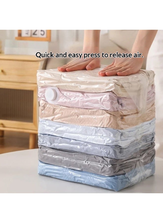 9Piece Vacuum Storage Bags,Reusable No Pump Required,Space Saver Bags,Jumbo Cube bag,Extra Large Vacuum Sealer Bags for Comforters Blankets Bedding Duvet,Closet Organizers two extra-large (100×80×38 cm), four large (80×60×30 cm), and three medium (70×50×30 cm) - Image 2