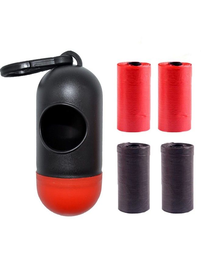 Baby Bucket Portable Disposable Baby Diaper Nappy Garbage Bag With Removable Capsule Box (1 Capsul And 4 Multi Color Garbage Roll) [Black & Red] - Image 1