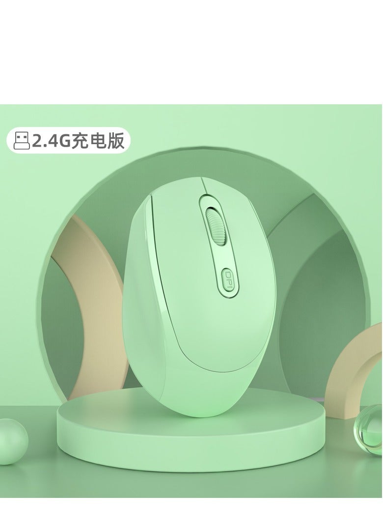 GULFLINK M107 2.4G Wireless Mouse Ergonomic Office Mouse with 3-gear Adjustable DPI Built-in 500mAh Green  - Image 3