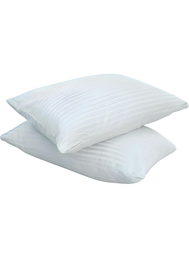 Bedding Zone Standard Pillowcase 2pc Set - White - Image 2
