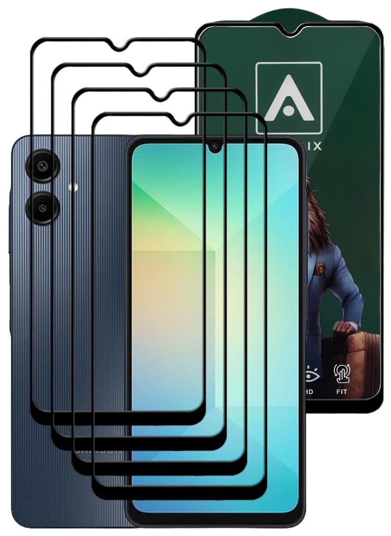 ACLIX 4 Pieces Antistatic ESD Dustproof Premium Quality High Definition Tempered Glass Screen Protector Designed For Samsung Galaxy A06 - Image 1