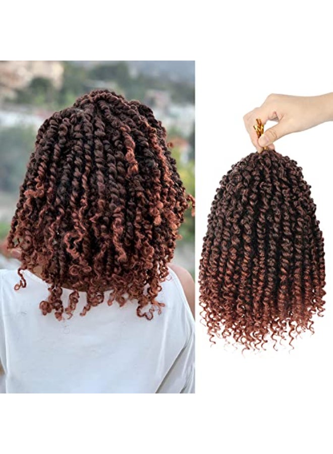 BILEAF 8 Inch Passion Twist Hair 8 Packs Pretwisted Passion Twist Crochet Hair Prelooped Crochet Passion Twist Braiding Hair for Women Girls and Kids Bohemian Passion Twists T350 - Image 1