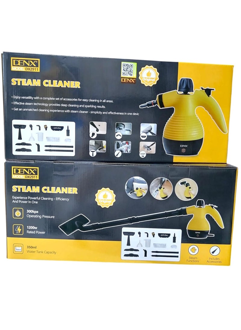 دينكس جهاز تنظيف بالبخار متعدد الاستخدامات يعمل بالكهرباء بقوة 1200 واط وسعة ماء 350 مل 15 قطعة - Image 1