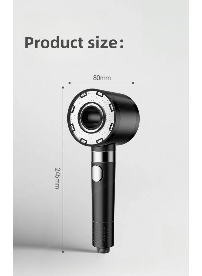 10 أوضاع رش رأس دش عالي الضغط مع يدوي وخرطوم، تدفق مياه مزدوج الجانب، سهل التركيب، تدليك على طراز السبا وتنظيف عميق - Image 5