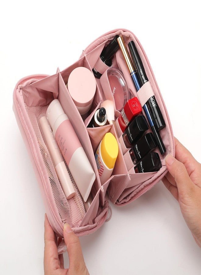 FINEASY Makeup Bag for Travel Medium Cosmetic Case for Women Large Capacity Portable Zipper Cosmetic Organizer with Compartments - Image 5