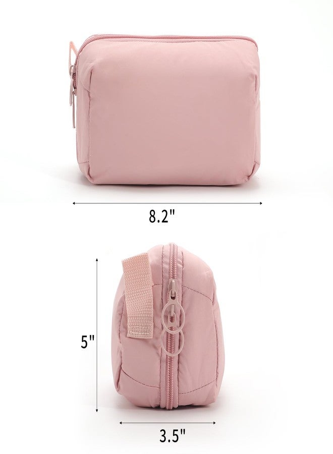 FINEASY Makeup Bag for Travel Medium Cosmetic Case for Women Large Capacity Portable Zipper Cosmetic Organizer with Compartments - Image 3