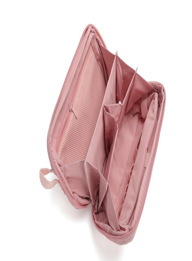 FINEASY Makeup Bag for Travel Medium Cosmetic Case for Women Large Capacity Portable Zipper Cosmetic Organizer with Compartments - Image 1