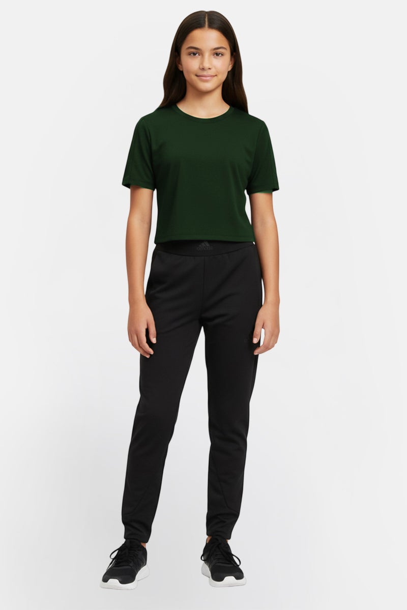 Adidas Kids Girl Sportswear Fit Brand Logo Training Track Pants, Black - Image 1