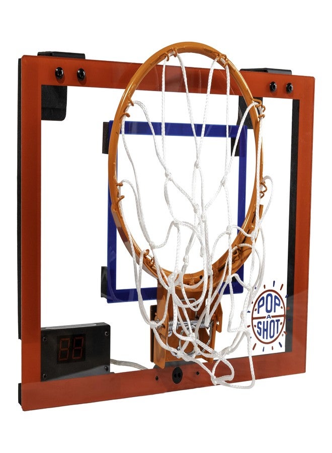 Pop-A-Shot Super Slam Over The Door Mini Basketball Hoop for Adults | 2 Included Basketballs and Pump | Built for Dunks | Breakaway Rim | Shatter Resistant Backboard | 17x12.5 Inches - Image 3