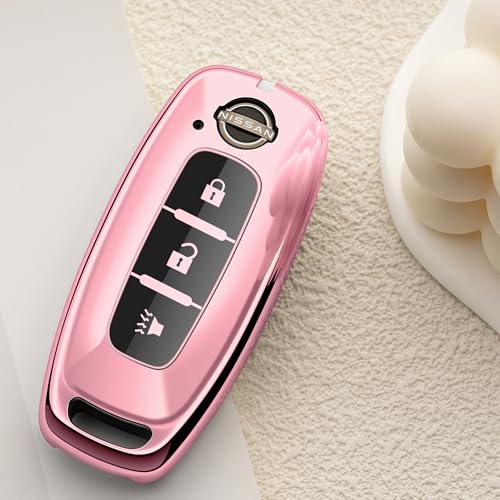 ZSPDACC for Nissan Key Fob Cover 3 Buttons Car Key Case Sentra Kicks Pathfinder Rogue Ariya 2026 2025 2024 2023 Accessories Pink - Image 5