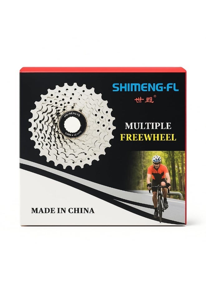 SHIMENGFU 8-Speed Bicycle Freewheel Cassette for MTB Road Hybrid Bikes Threaded Gear Sprocket Steel Rust Resistant Smooth Shifting - Image 1