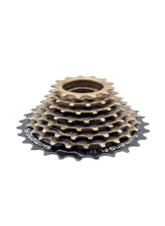 SHIMENGFU 8-Speed Bicycle Freewheel Cassette for MTB Road Hybrid Bikes Threaded Gear Sprocket Steel Rust Resistant Smooth Shifting - Image 2
