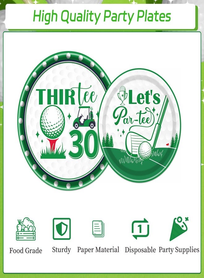 Rakuto Golf 30th Birthday Tableware Decorations for Him, Golf Theme Thirtee Birthday Party Plates Napkins and Forks, Disposable Paper Plates Supplies Decor Serves 24 - Image 3