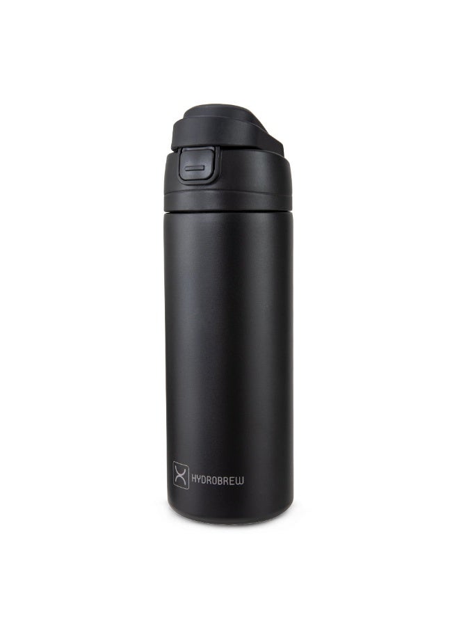 HydroBrew SipSwitch™ Insulated Water Bottle 720ml – Leakproof, Stainless Steel, Straw & Spout Lid -Carbon - Image 1