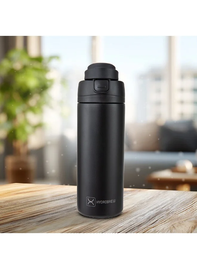 Hydrobrew HydroBrew SipSwitch™ Insulated Water Bottle 720ml – Leakproof, Stainless Steel, Straw & Spout Lid -Carbon