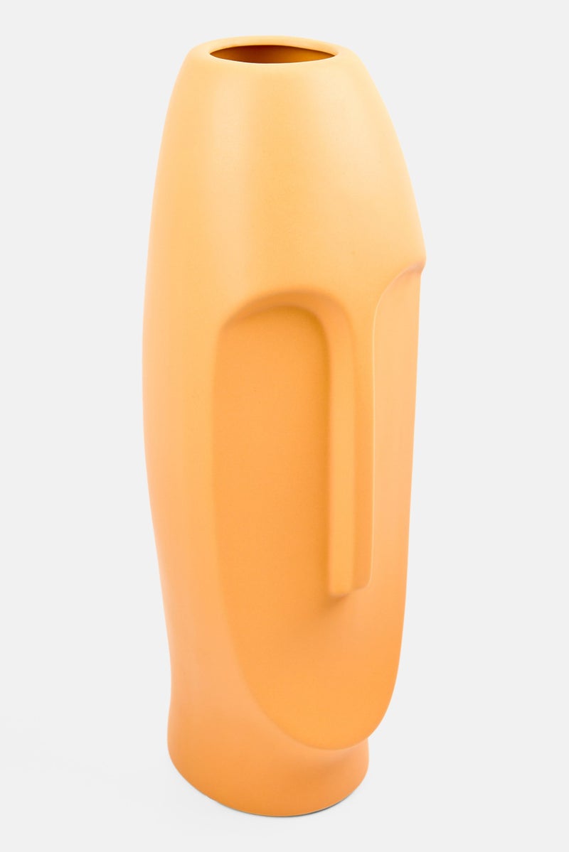 Muy Mucho Ceramic Vase 38 H x 11 D cm, Orange - Image 2